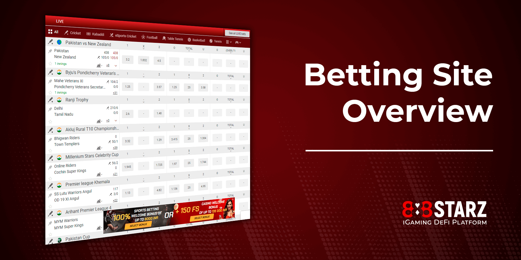 888Starz Betting Site Overview