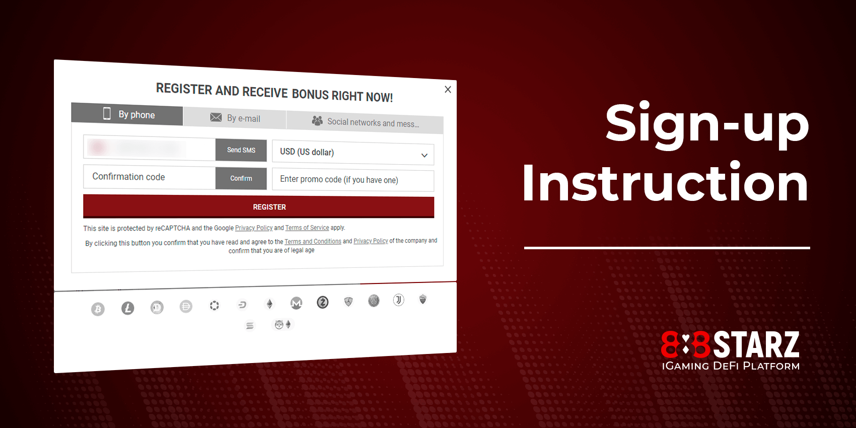 Sign up instruction step by step