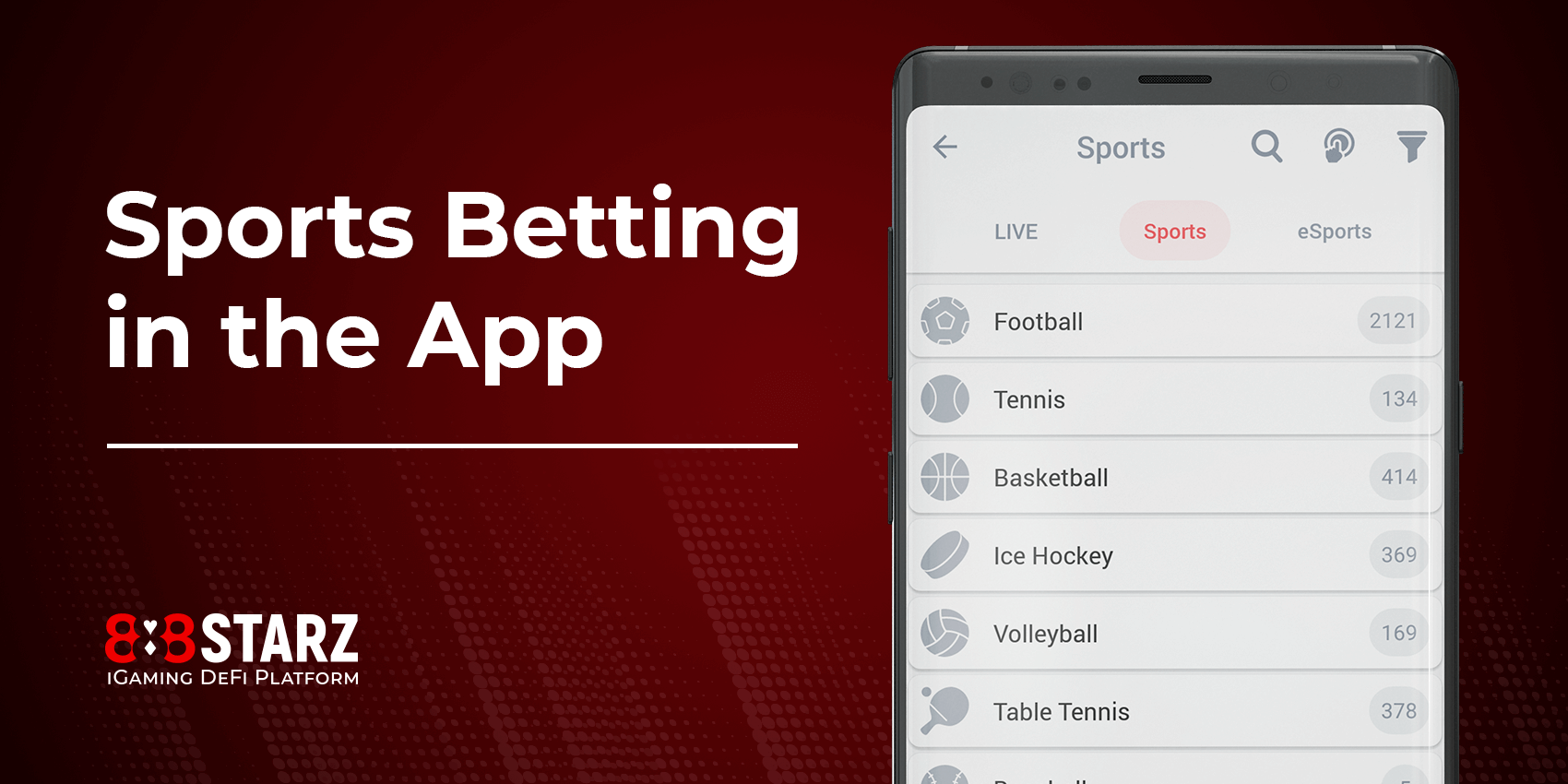 888Starz Sports Betting Options in Application