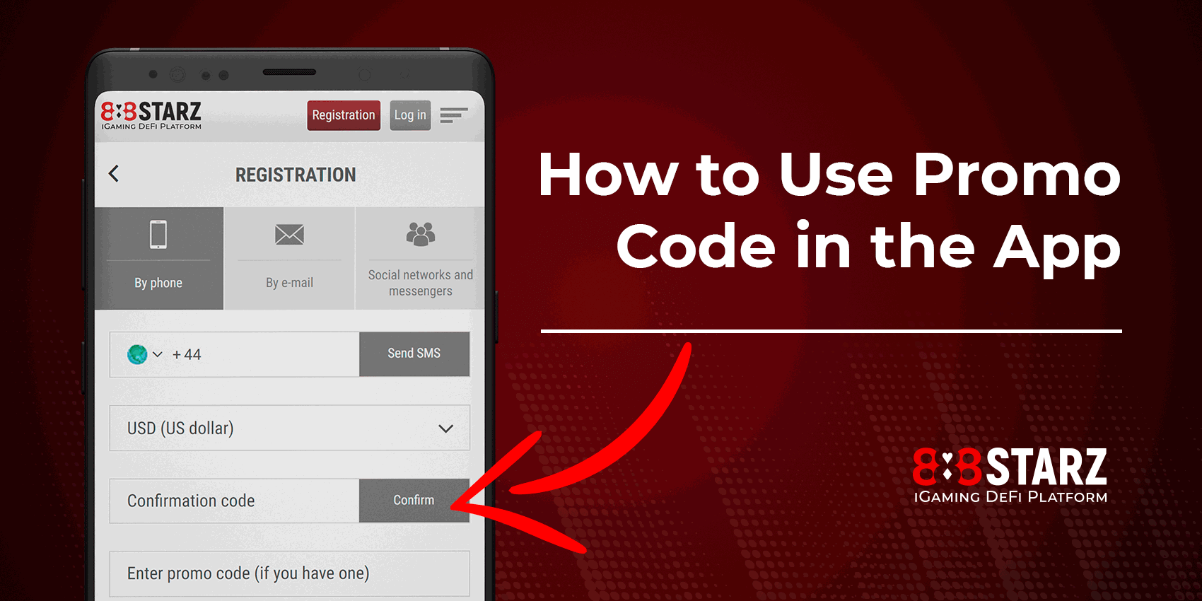 comment ajouter un code promotionnel à l'aide de l'application mobile 888starz